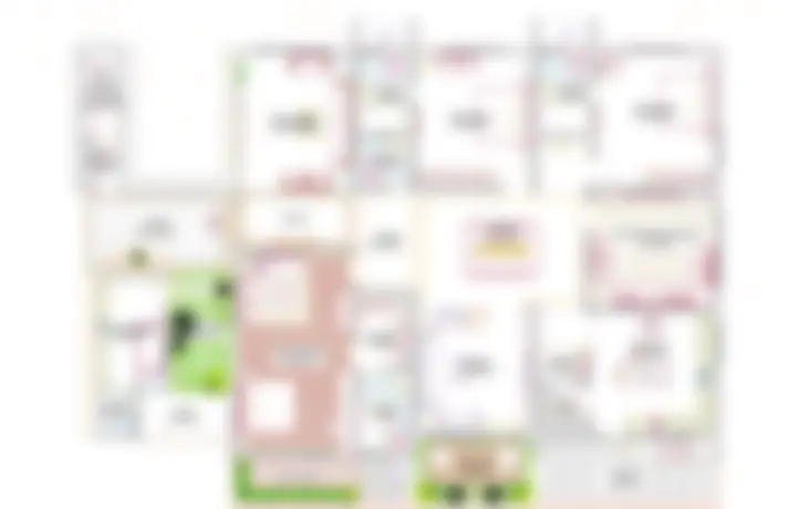 Encanto 3 BHK floor plan, 4,055 sq ft, west facing, Tower B, Puppalaguda