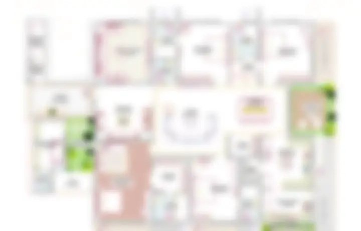Encanto 4 BHK floor plan, 4,955 sq ft, west facing, Towers A and C, Puppalaguda