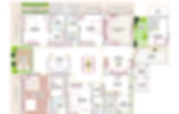 Encanto 4 BHK floor plan, 5,015 sq ft, east facing, Tower B, Puppalaguda