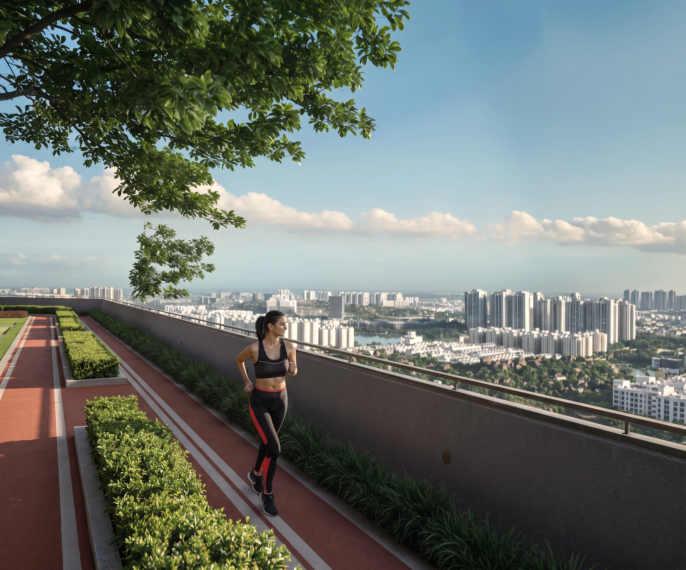 Hyderabad's highest jogging track on the Encanto rooftop, Financial District